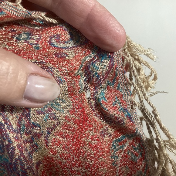 Pashmina Scarf Wrap Shawl Bundle Set Of 3 Paisley Polka Dot Soft Fringed 70”x27” - Picture 12 of 16